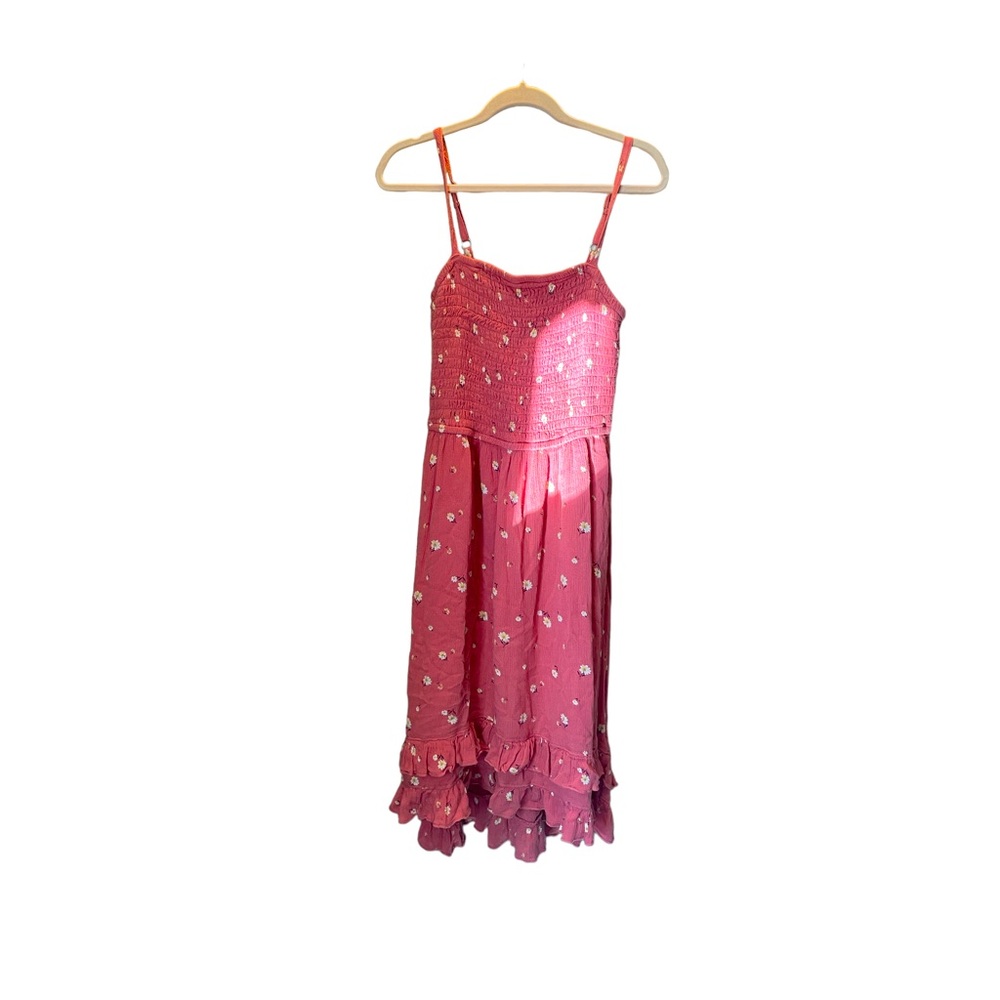 Girls Abercrombie Smocked Floral MIDI Dress 11/12